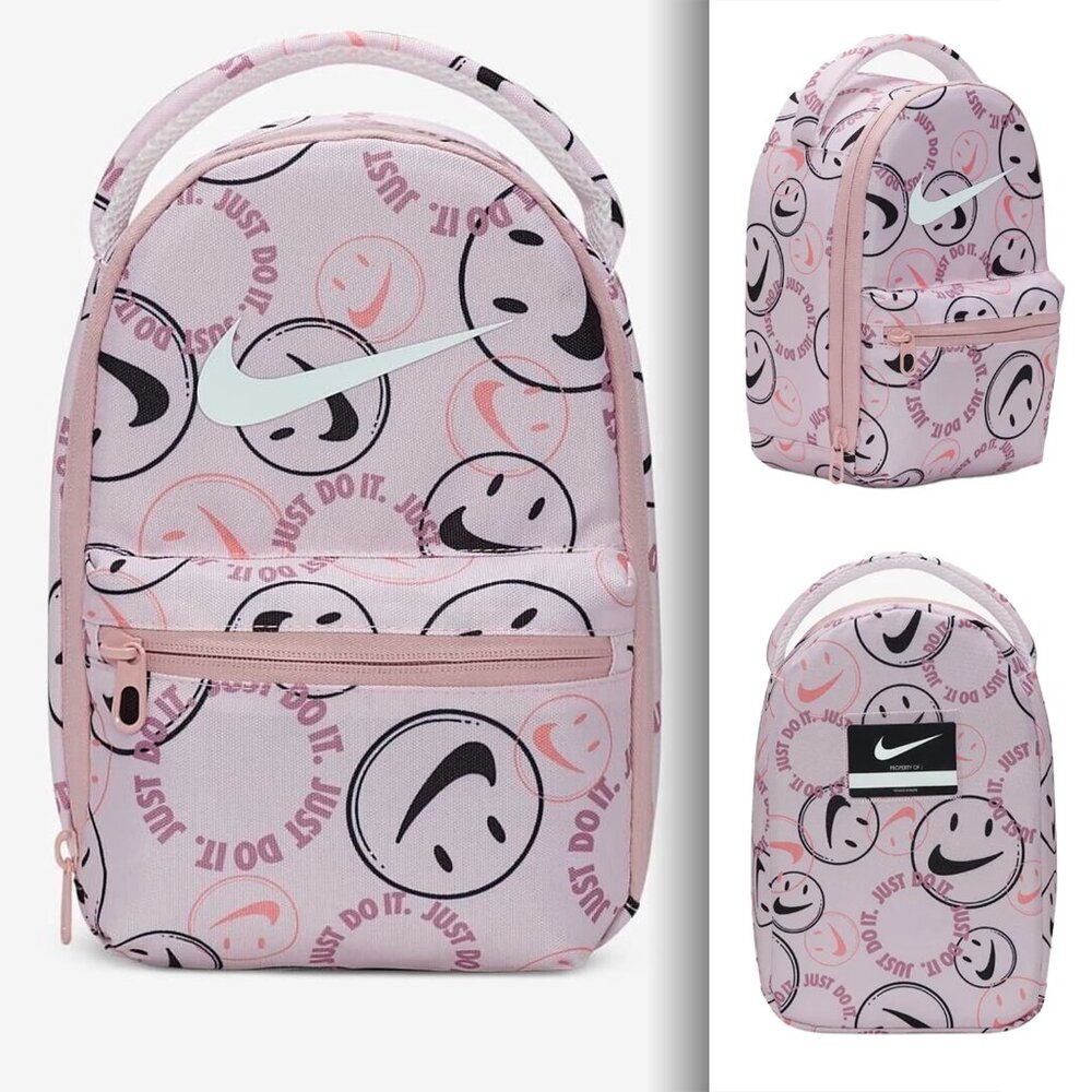 New Nike Brasilia Just Do It Fuel Pack Lunch Bag Box Tote Insulated Pink Smile